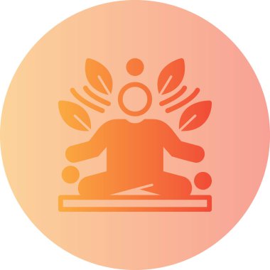 yoga. Web simgesi basit illüstrasyon