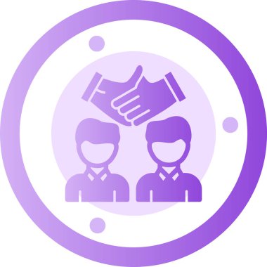 Bir el sıkışma simgesinin vektör illüstrasyonu