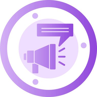 Konuşmacı. Web simgesi basit illüstrasyon