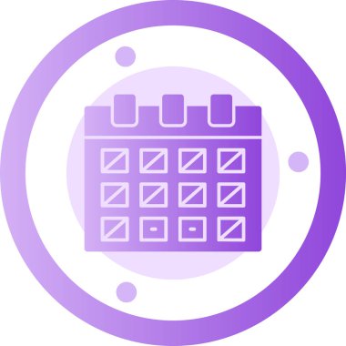 Bir takvimin vektör illüstrasyonu