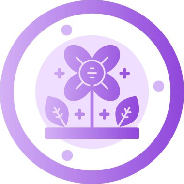 Bir çiçek simgesinin vektör illüstrasyonu