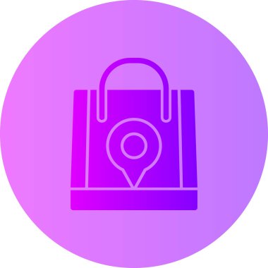 Çanta simgesinin vektör illüstrasyonu