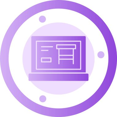 tarayıcı simgesi, vektör illüstrasyonu