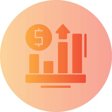 İş grafiği vektör satırı simgesi