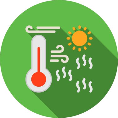 sıcaklık simgesi vektör illüstrasyonu