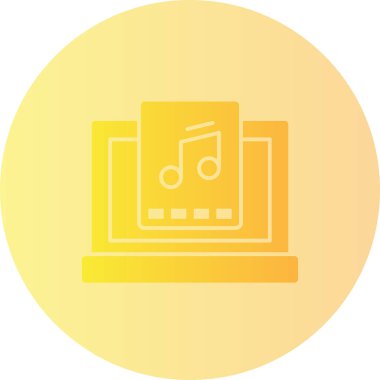 müzik notası ikon vektör illüstrasyonu