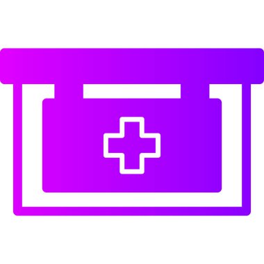 ilk yardım kutusu simgesi. vektör çizim