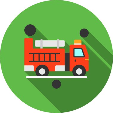 Bir itfaiye aracı simgesinin vektör çizimi