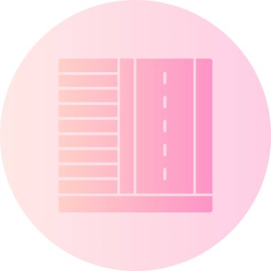 Bir yol simgesinin vektör illüstrasyonu