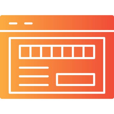 Web sayfası renk ikonu vektör illüstrasyonu