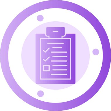 Yapılacaklar listesindeki işaretleme: Glyph Griedent, Vektör İllüstrasyonu