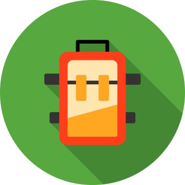 Sırt çantası renkli vektör simgesi