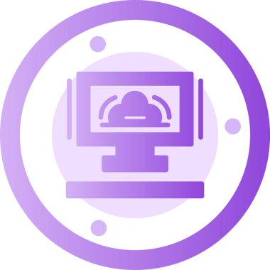 Bilgisayar. Web simgesi basit illüstrasyon