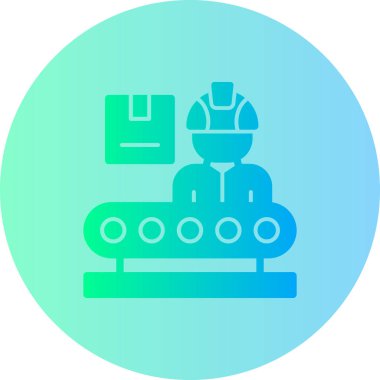 Kasklı bir adamın vektör çizimi