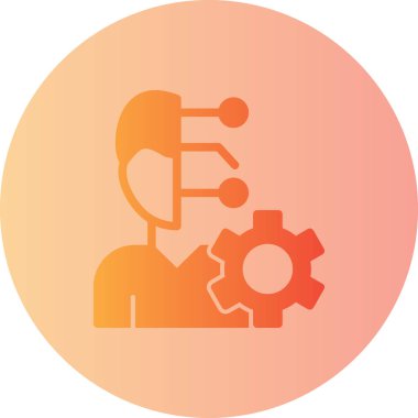 Modern dişli simgesinin vektör çizimi