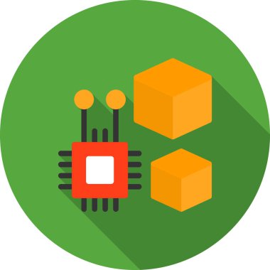 Bir robot simgesinin vektör illüstrasyonu