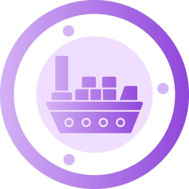 Gemi. Web simgesi basit illüstrasyon