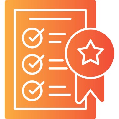 Kontrol listesi simgesi vektör illüstrasyonu