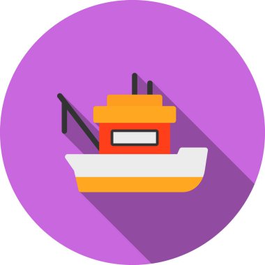 tekne ikonu vektör illüstrasyonu