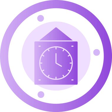 Saat simgesi vektör illüstrasyonu