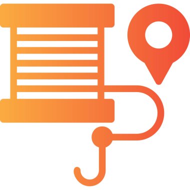 konum haritası gezinme simgesi ana hat biçiminde