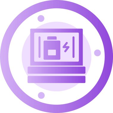 bilgisayar monitörü ikon vektör illüstrasyonu