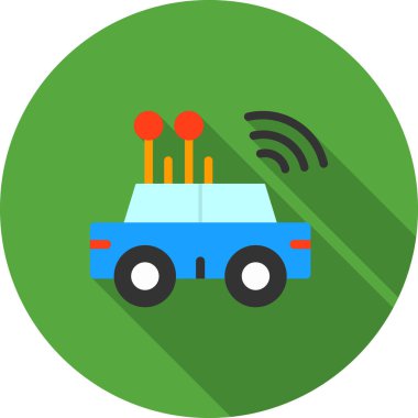 Araba Wi-Fi ikonu. vektör illüstrasyonu