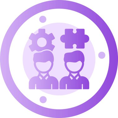 Takım çalışması. Web simgesi basit illüstrasyon