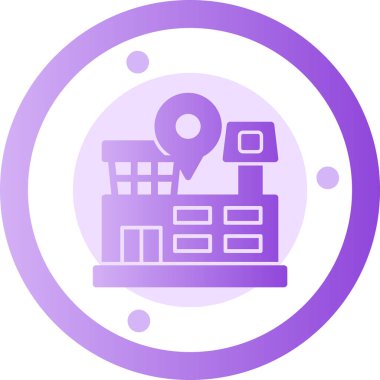 Bir harita simgesinin vektör illüstrasyonu