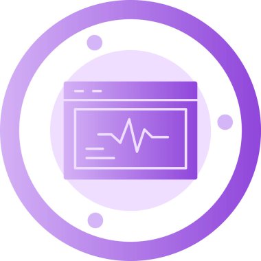 Monitör. Web simgesi basit illüstrasyon