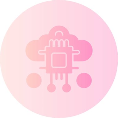 Bulut simgesinin vektör illüstrasyonu