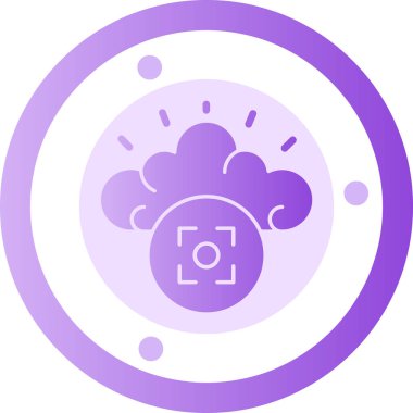 Bulut simgesi vektör illüstrasyonu