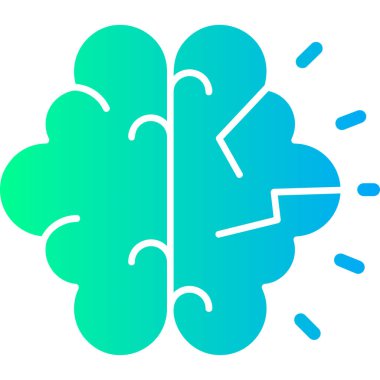 beyin ikonu vektör illüstrasyonu