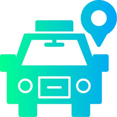 araba konumu konumu simgesi ana hat biçiminde