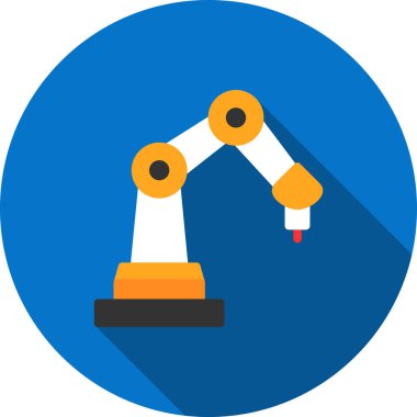 robot yassı ikon vektör çizimi tasarımı.