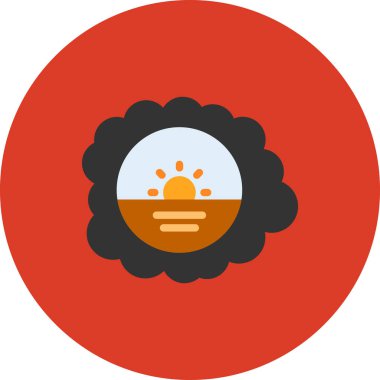 Güneş illüstrasyon simge vektör