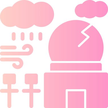 Fırtına Bulutu simgesi, vektör illüstrasyonu