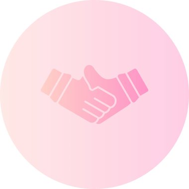 Bir el sıkışma simgesinin vektör illüstrasyonu