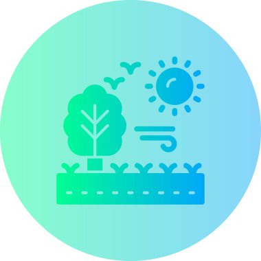 Çevre kirliliği çevresel ikonu - ana hatlar biçiminde