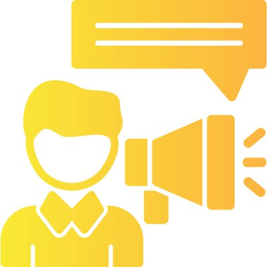 Konuş. Web simgesi basit illüstrasyon