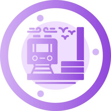 tren simgesi vektör illüstrasyonu