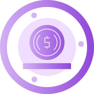 Para için. Web simgesi basit illüstrasyon