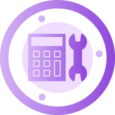 Hesap makinesi. Web simgesi basit illüstrasyon