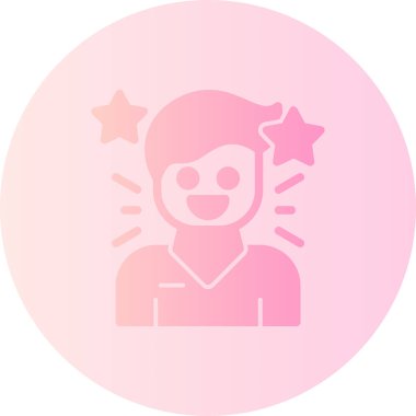 Kızım. Web simgesi basit illüstrasyon