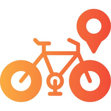 vektör bisiklet simgesi, vektör illüstrasyonu