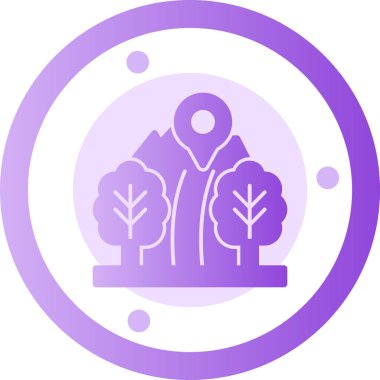 Bir ağaç simgesinin vektör illüstrasyonu