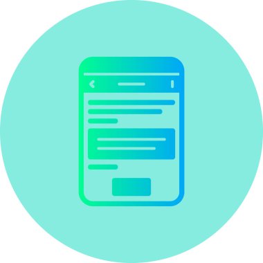 Akıllı telefon simgesinin vektör illüstrasyonu