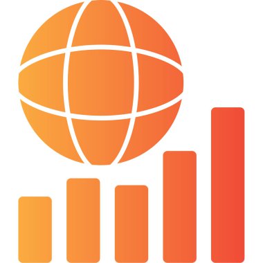 Grafik Düz Gradyan Vektör Simgesi Tasarımı