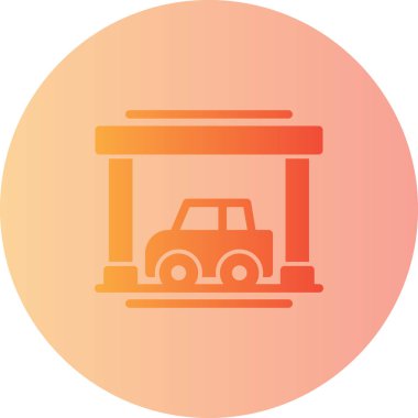 Araba simgesinin vektör illüstrasyonu