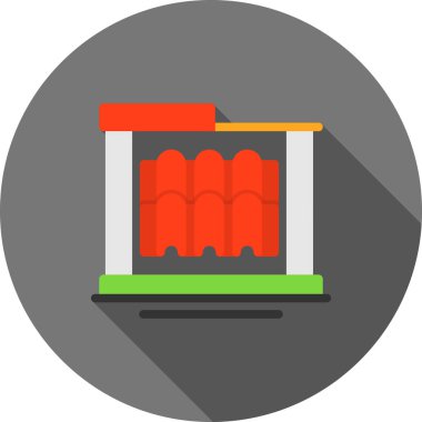 Benzin istasyonu. Basit resimleme